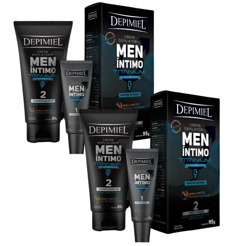 Kit 2 Cremes Depilatório Men Masculino Íntimo Homem Depimiel