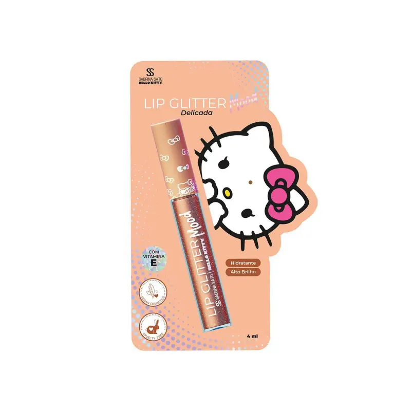 Lip Glitter Mood Sabrina Sato Hello Kitty - Delicada 4ml