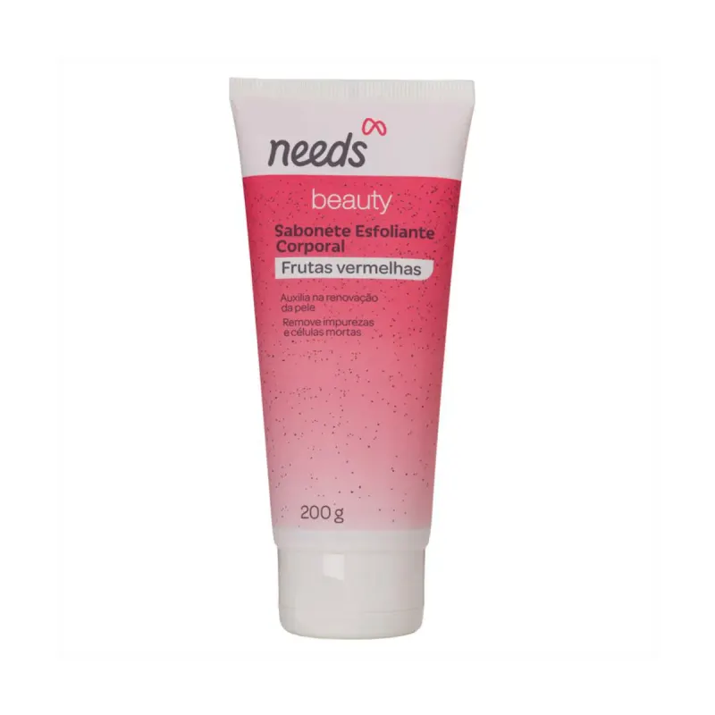 Sabonete Esfoliante Needs Beauty Frutas Vermelhas 200g