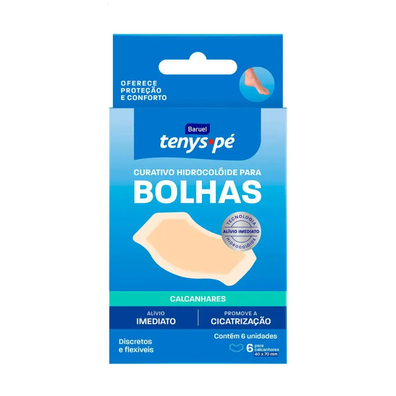 Curativo para Bolhas Tenys Pé Calcanhar com 6 unidades