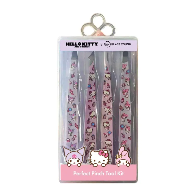 Kit de Pinças Estampadas C/4 Hello Kitty - Klass Vough
