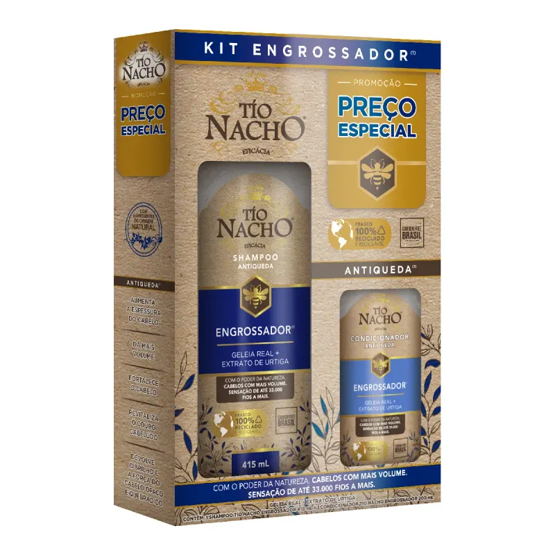 Kit Tio Nacho Engrossador Shampoo 415ml + Condicionador 200ml