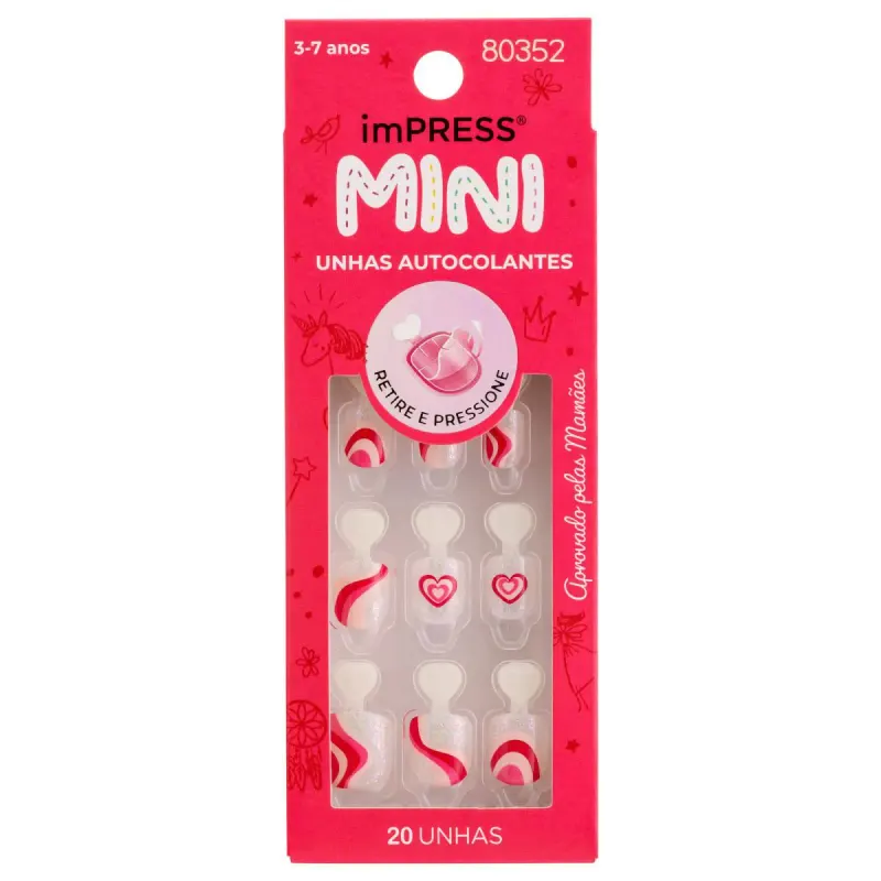 Unha Postiça Impress Mini Infantil Dream Big - Kiss New York