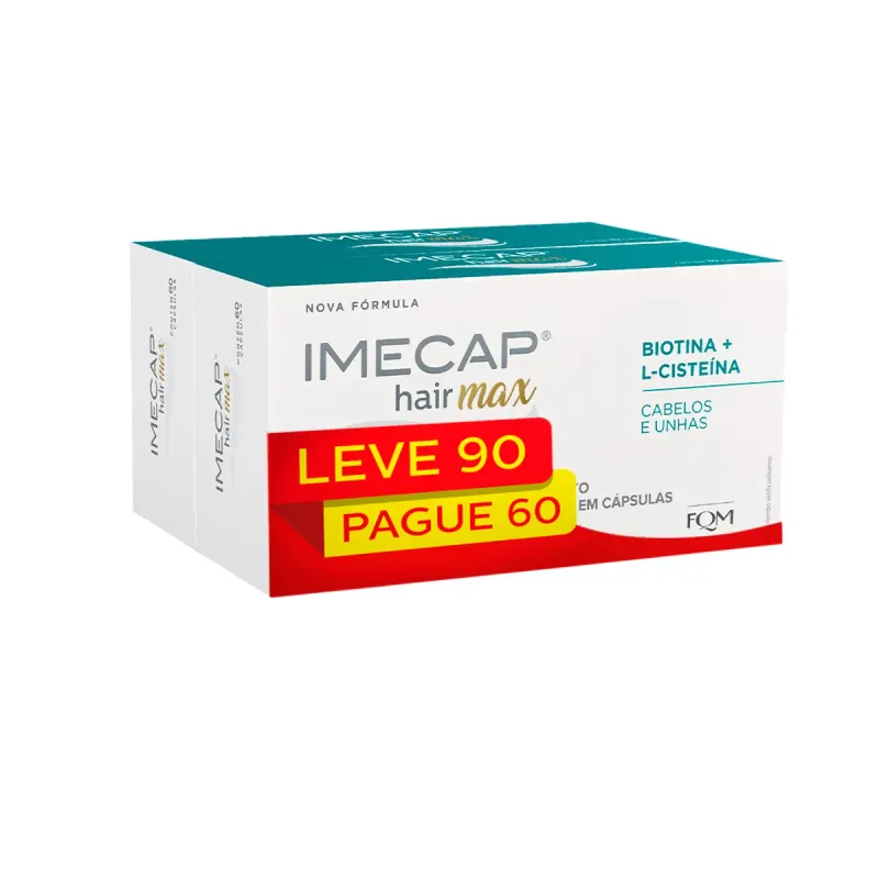 Kit Imecap Hair Max Cabelos e Unhas 60 + 30 cápsulas