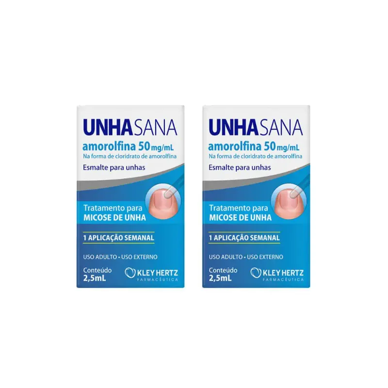 Kit 2 Esmaltes Unha Sana 2,5ml - Kley Hertz