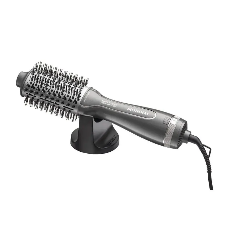 Escova Secadora Space Shine Mondial Grafite 1300w Es-20 Bivolt