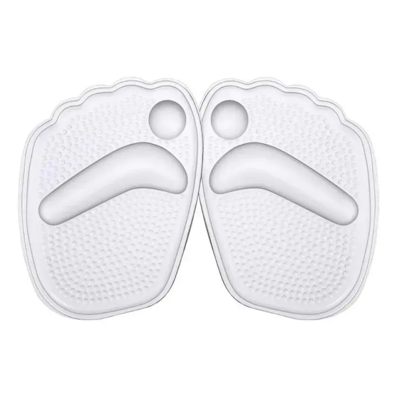 Par Palmilha Ortopédica Protetor Para Pés Almofadas Silicone Sapato Branco