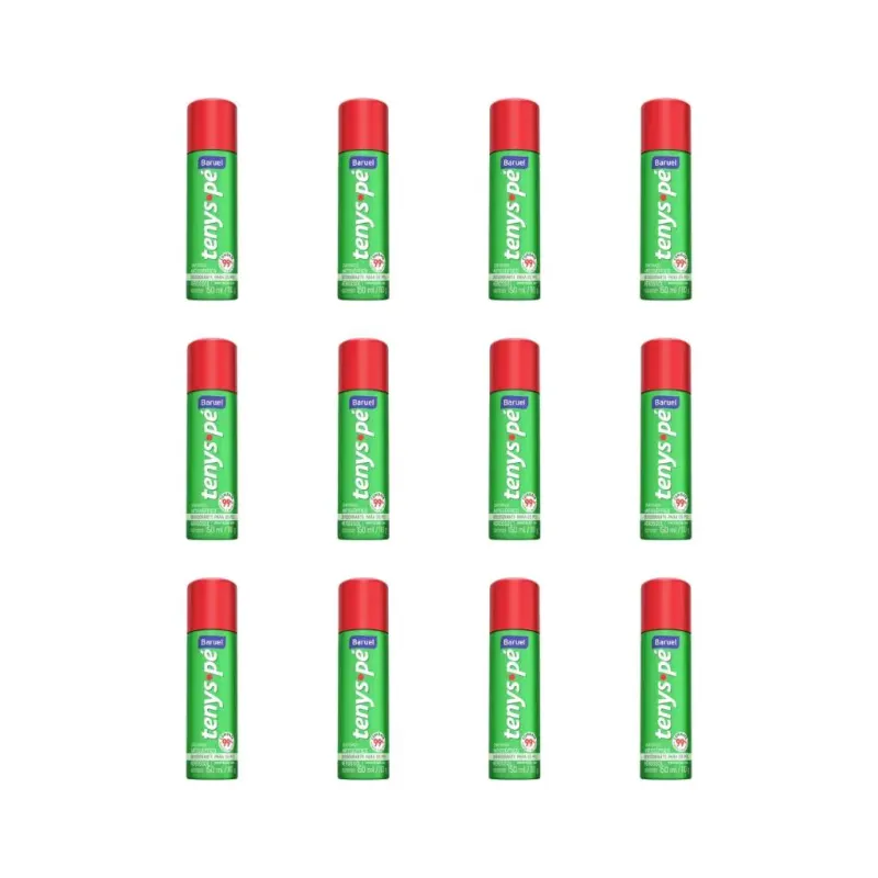 Talco Pes Tenys Pe Baruel Aerossol 150ml Canforado - 12un