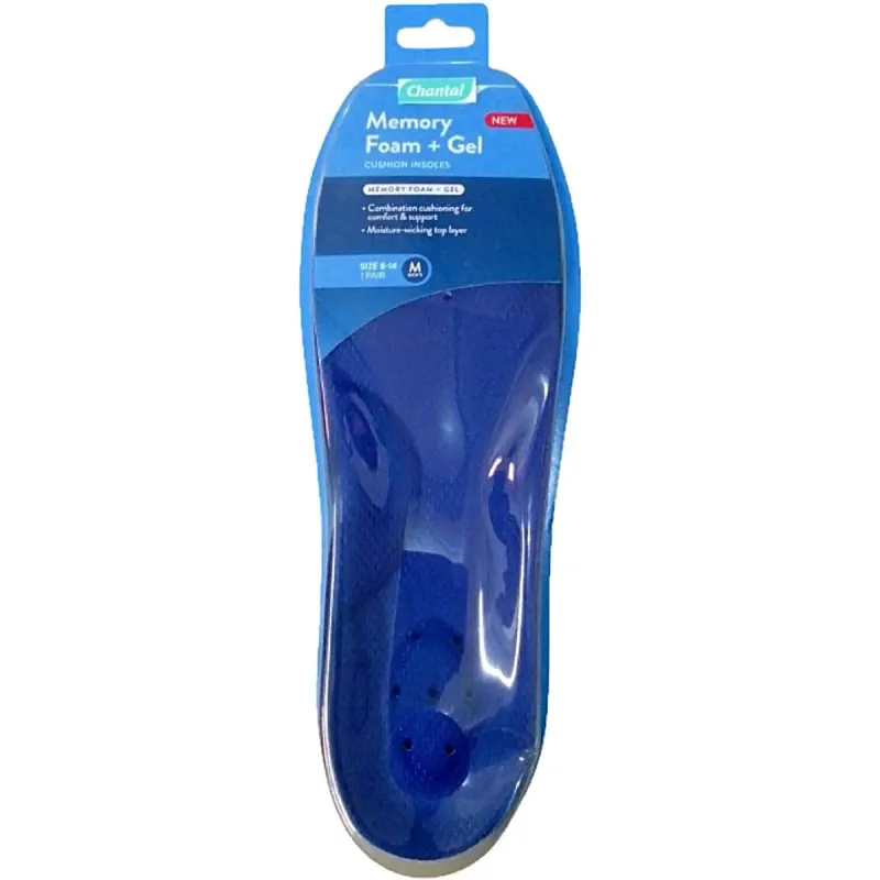 Palmilha Memory Foam Plus + Gel Chantal 39-45 - Par