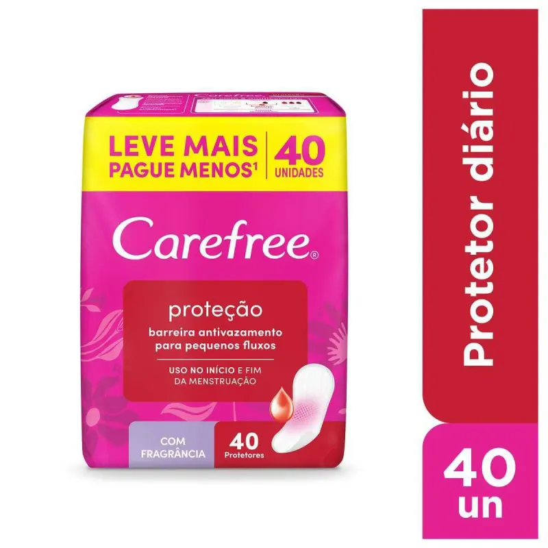 Protetor Diário Carefree Proteção Com Perfume 40 unidades