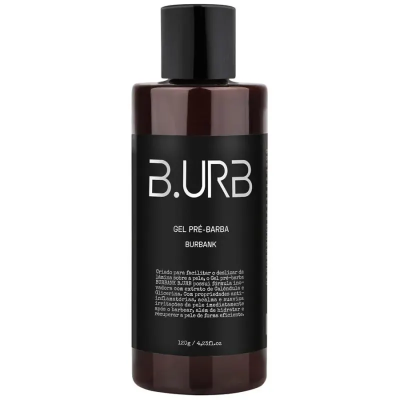 Gel Pré Barba Burbank Refrescante Anti Irritação 120g Barba Urbana B.urb