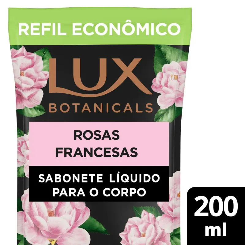 Refil Sabonete Líquido Lux Botanicals Rosas Francesas com 200ml