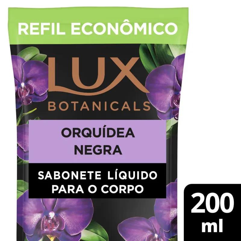 Sabonete Líquido Lux Botanicals Orquídea Negra Refil com 200ml