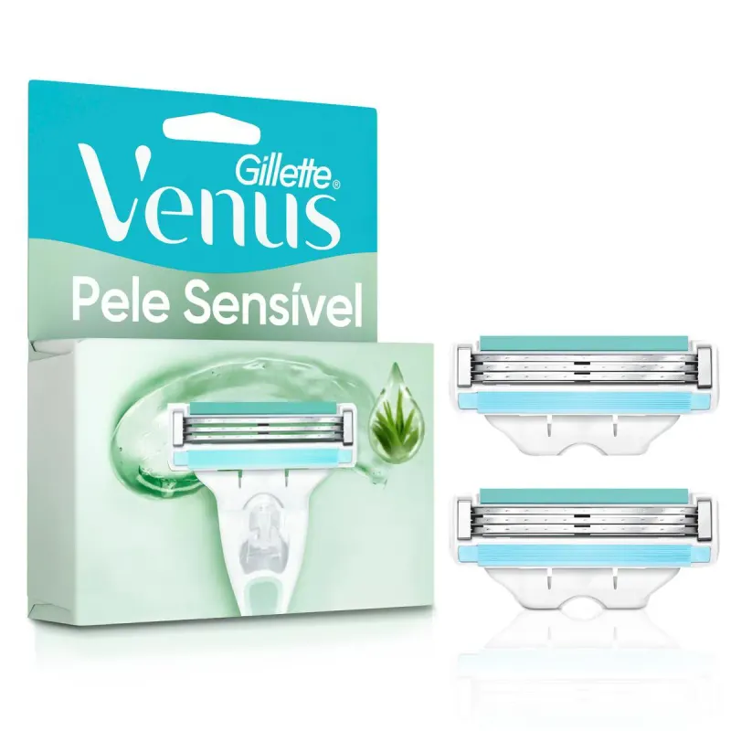 Carga para Aparelho de Depilar Gillette Venus Pele Sensível 2 unidades