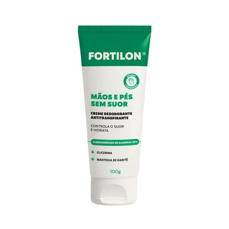 Creme Desodorante Antitranspirante Fortilon Mãos e Pés sem Suor 100g