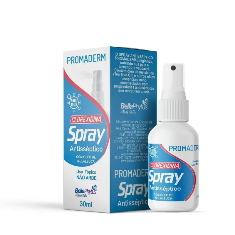 Spray Antisséptico Clorexidina Promaderm 30Ml - Bellaphytus