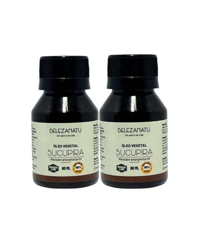 Kit 02 Unidades Óleo Vegetal Sucupira 60Ml - Belezanatu