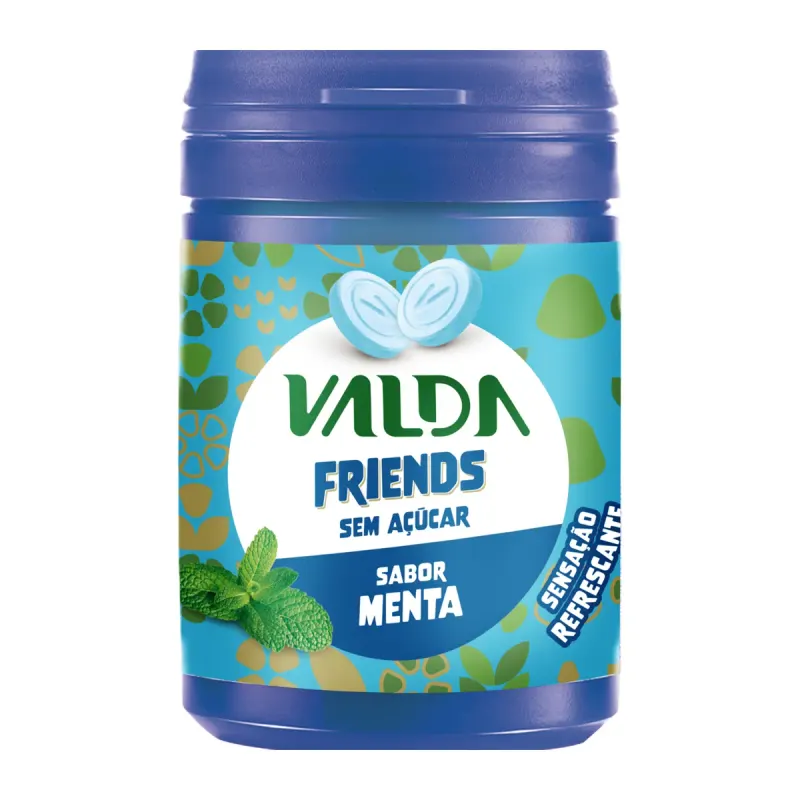 Pastilhas Valda Friends Mentol Sem Açúcar 50g