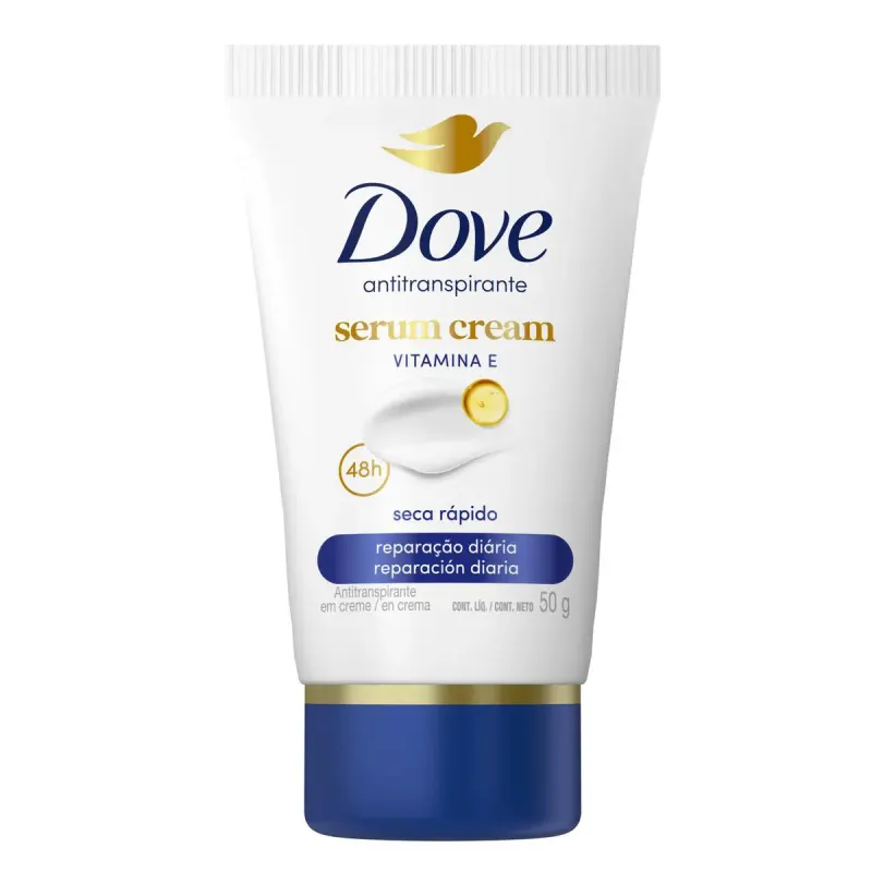 Desodorante Antitranspirante Creme Dove Creme Sérum Reparação Diária Feminino 48h 50g