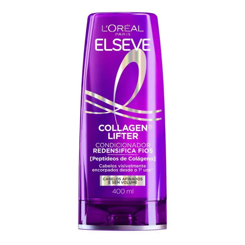 Condicionador Redensifica Fios Elseve Colágeno Lifter Volume 3D por 72h com Peptídeos de Colágeno 400ml