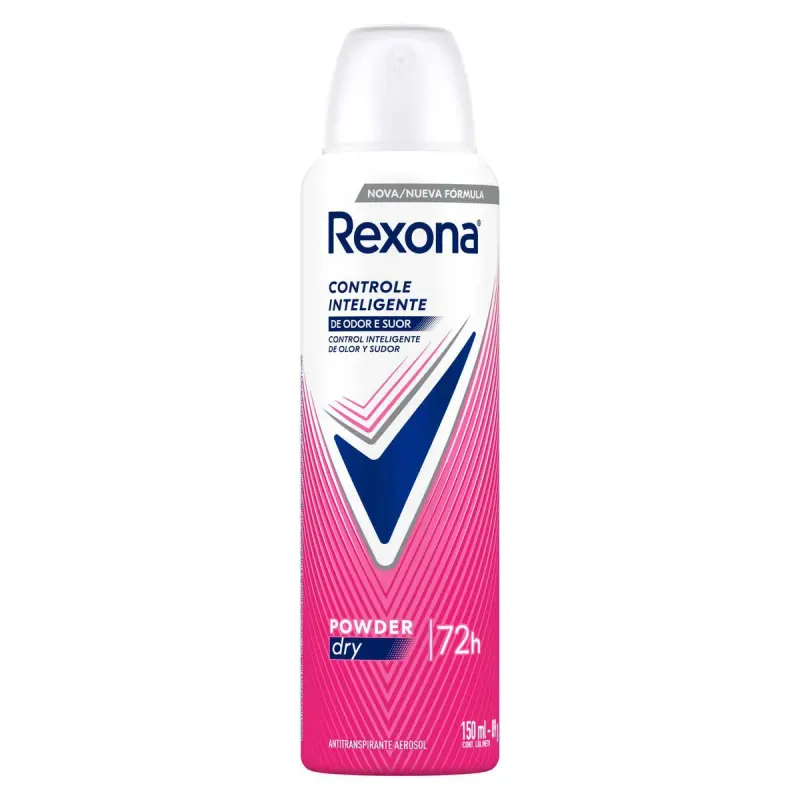 Desodorante Antitranspirante Aerosol Rexona Powder Dry Feminino 72h 150ml