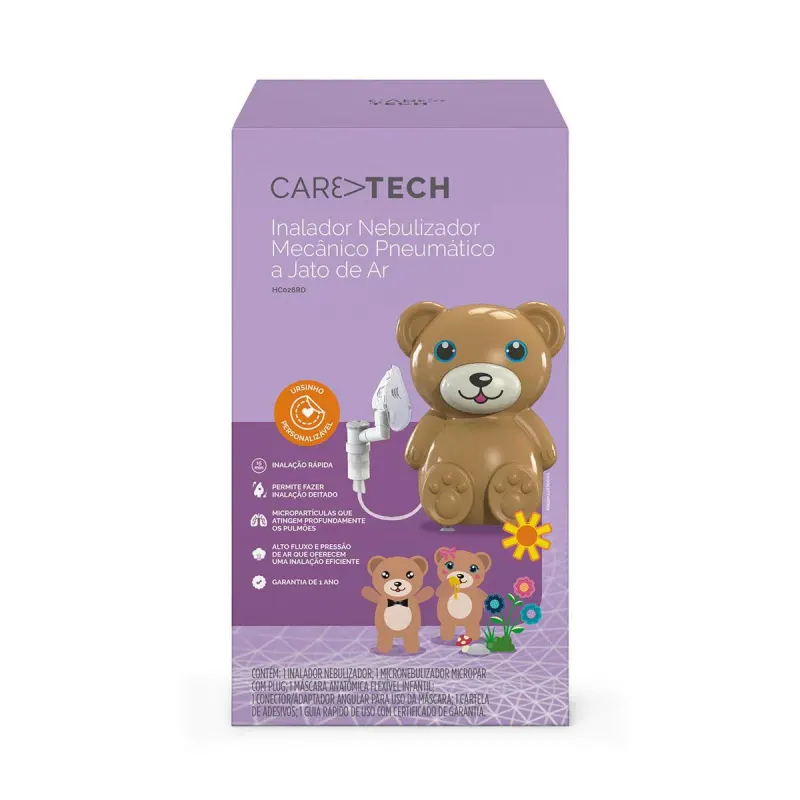 Inalador Nebulizador Mecânico Pneumático a Jato de Ar Caretech Puppy HC026RD 1 unidade