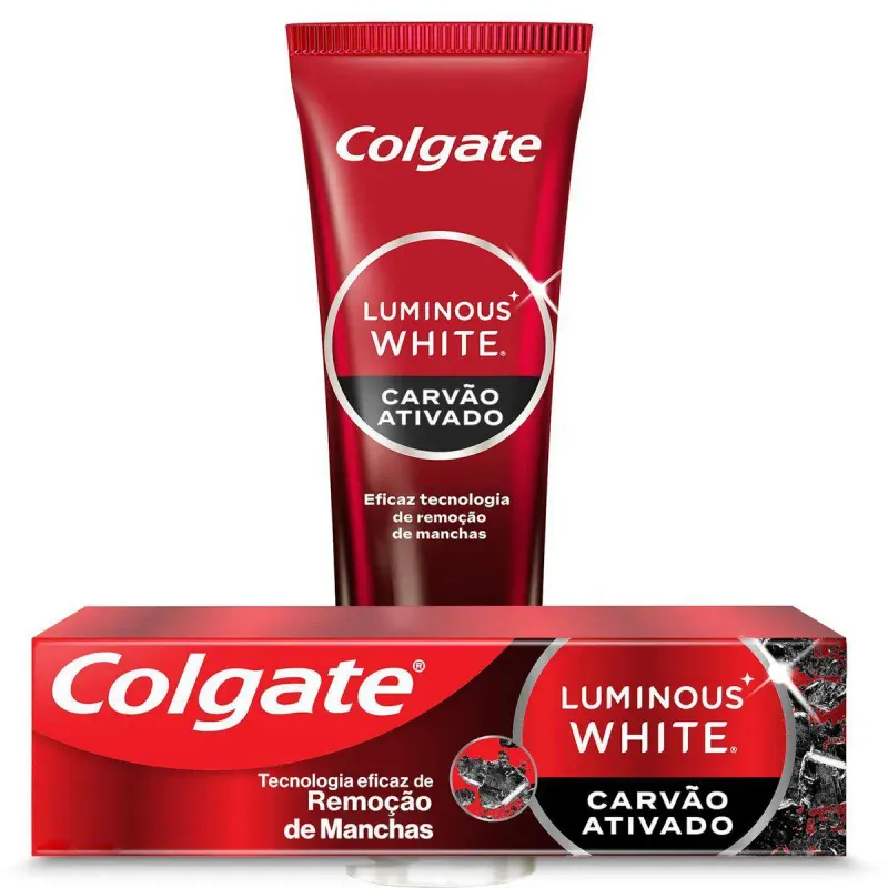 Creme Dental Colgate Luminous White Carvão Ativado 70g