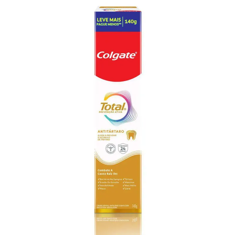 Creme Dental Colgate Total Prevenção Ativa Antitártaro 140g
