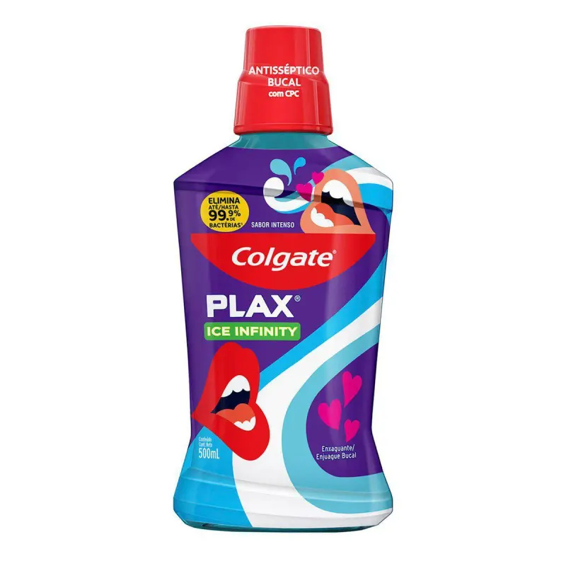 Enxaguante Bucal Colgate Plax Ice Infinity 500ml