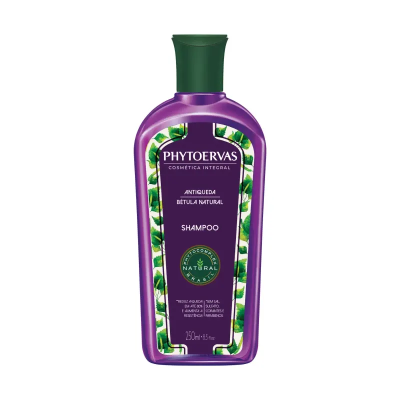 Shampoo Antiqueda Phytoervas Cosmética Integral Bétula Natural 250ml