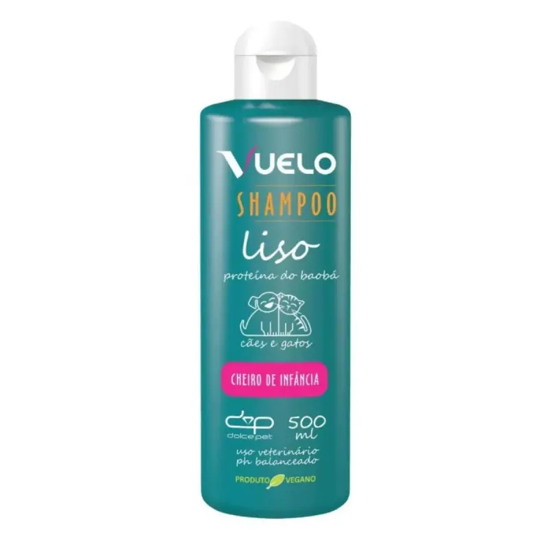 Shampoo Liso Cheiro de Infância Vuelo para Cães e Gatos 500Ml