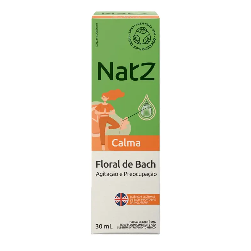 Floral de Bach Natz Calma para Agitação e Preocupação 30ml