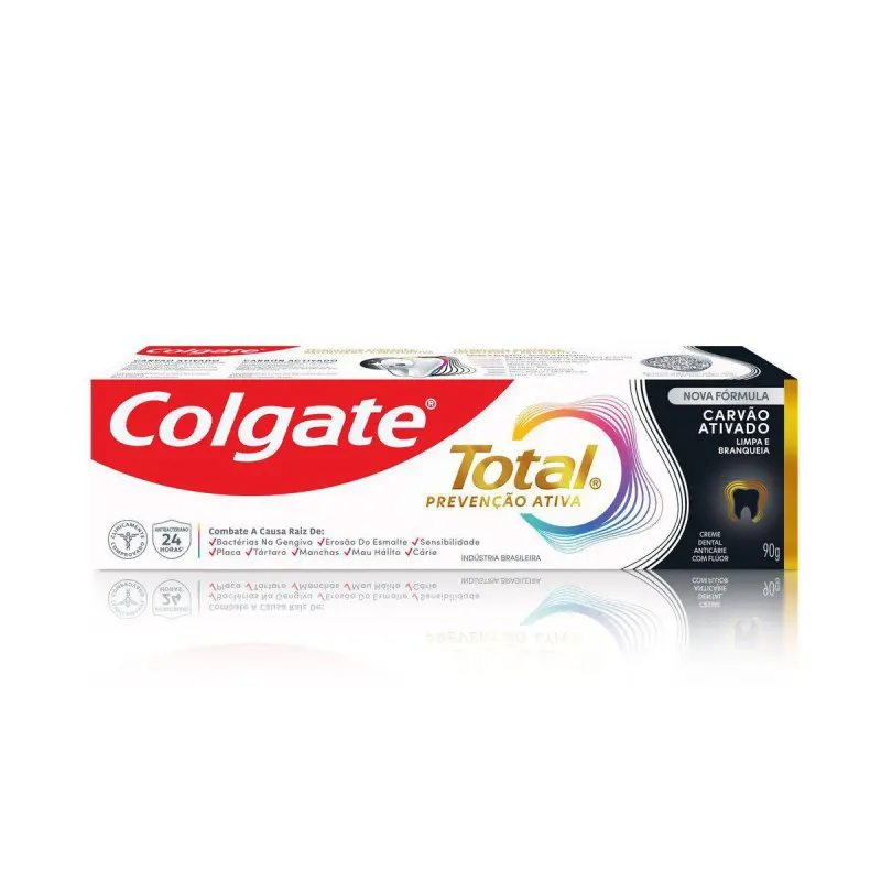 Creme Dental Colgate Total Carvão Ativado 90g