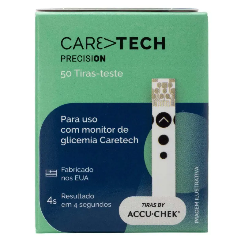 Tiras-Teste de Glicemia Caretech Precision by Accu-Check 50 unidades