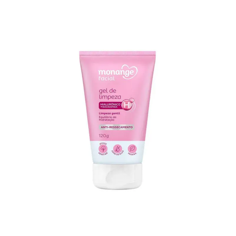 Gel de Limpeza Monange Facial Anti-Ressecamento 120g