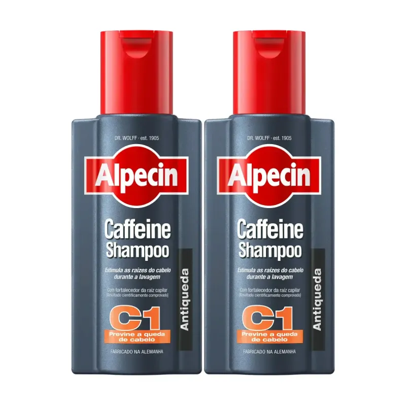 Kit Shampoo Antiqueda Alpecin Caffeine C1 250ml 2 unidades