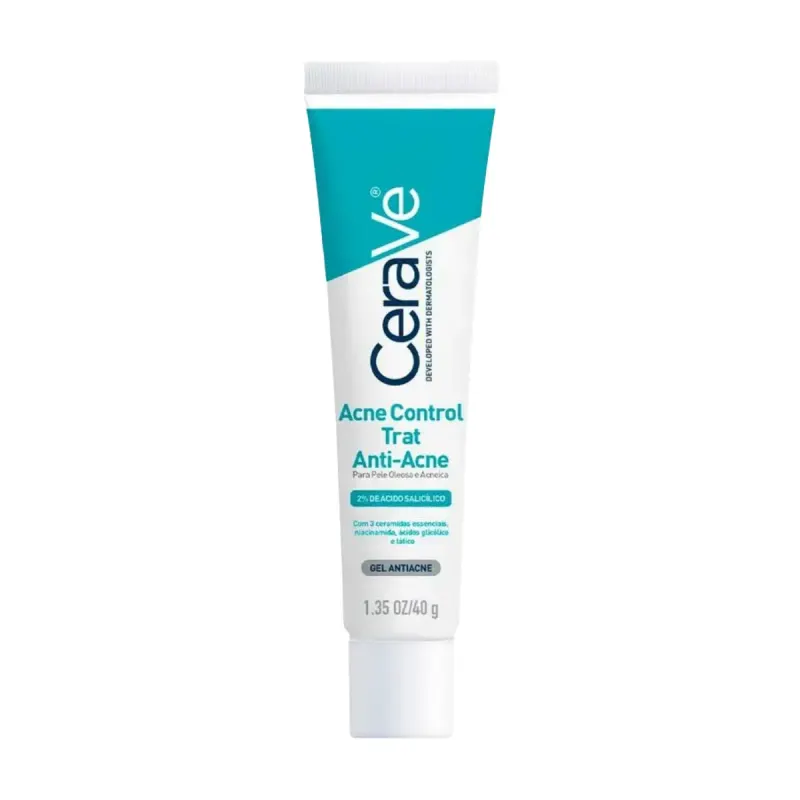 Gel Antiacne Cerave Acne Control Ácido Salicílico e Niacinamida para Pele Acneica 40g