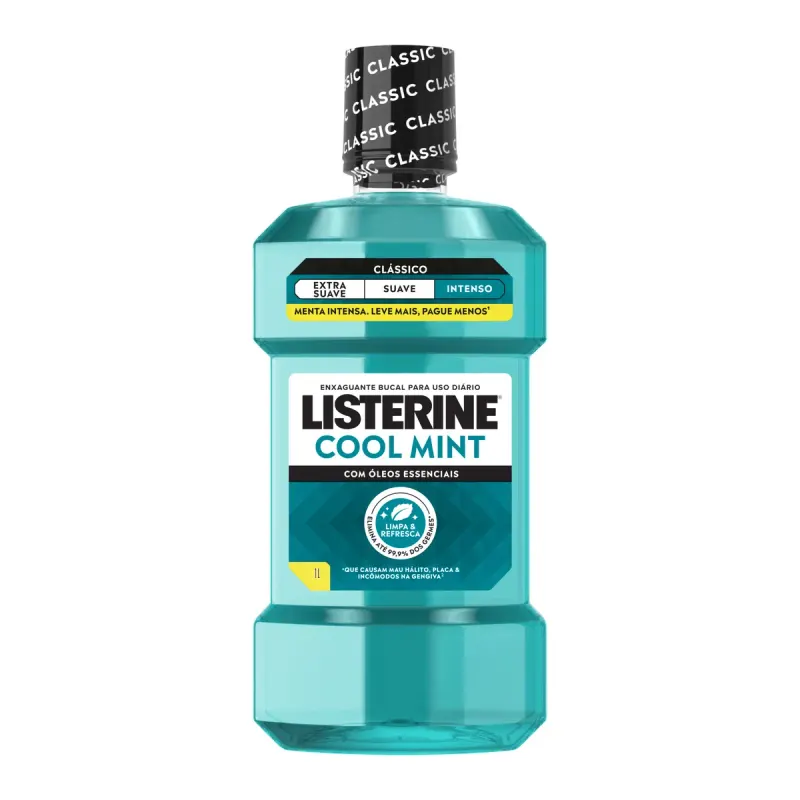 Enxaguante Bucal Antisséptico Listerine Cool Mint Intenso 1L