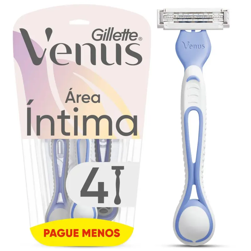 Aparelho de Depilar Descartável Gillette Venus Íntima 4 Unidades