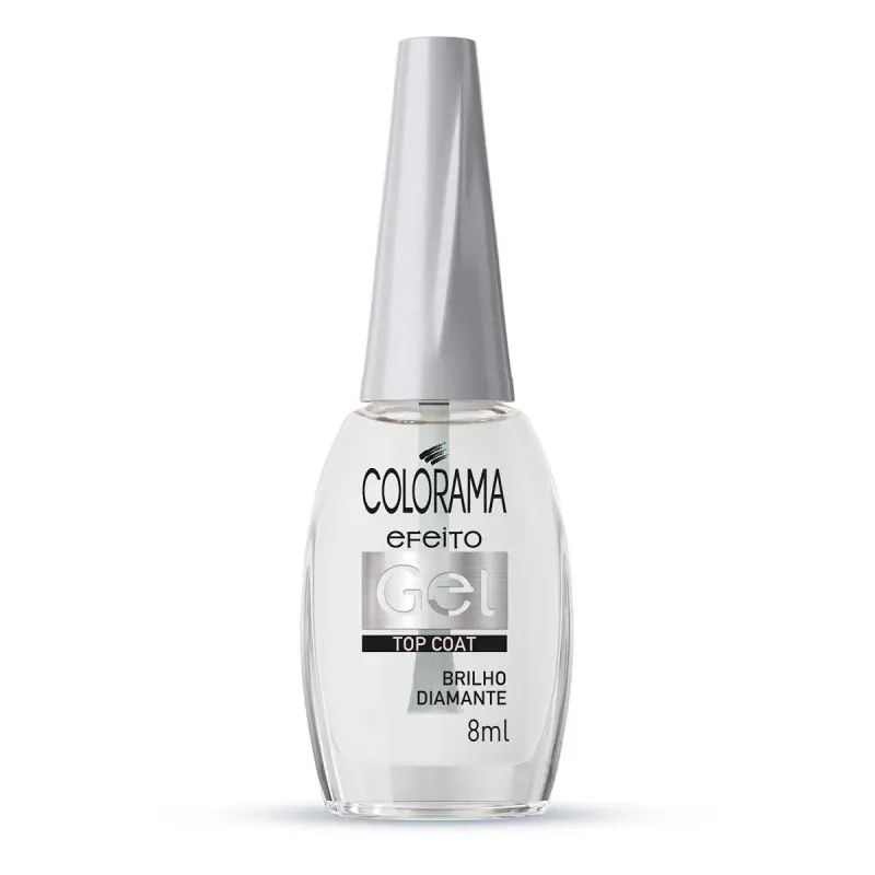 Esmalte Top Coat Colorama Salva Unhas Efeito Gel Brilho Diamante 8ml