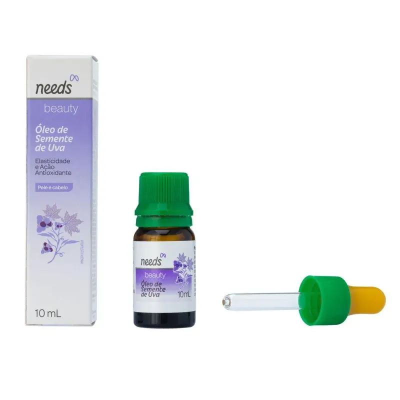 Óleo de Semente de Uva Needs Beauty Pele e Cabelo 10ml