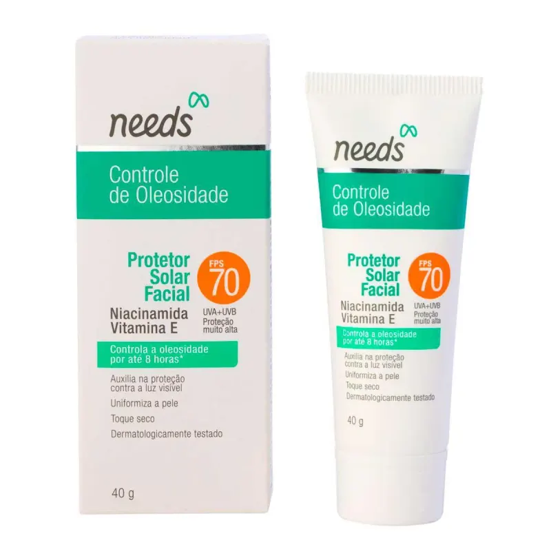 Protetor Solar Facial Needs Controle de Oleosidade FPS 70 40g