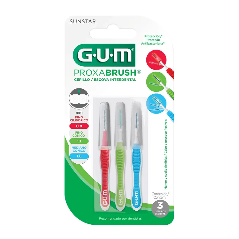 Escova Interdental GUM Proxabrush 3 unidades