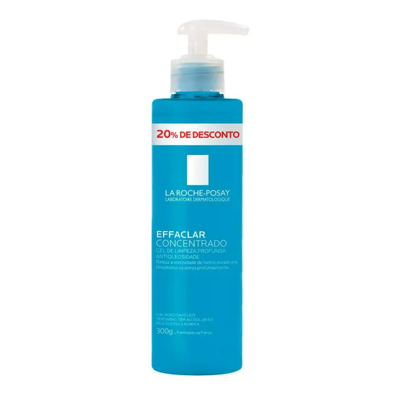 Gel de Limpeza Facial La Roche-Posay Effaclar Concentrado Pele Oleosa 300g
