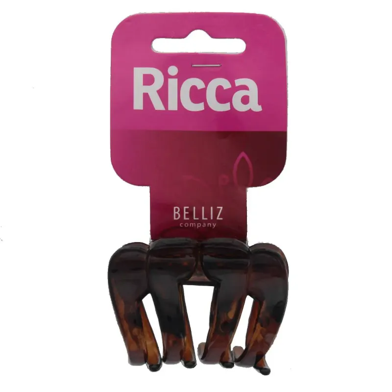 Piranha Prendedor de Cabelo Ricca Concha Média com 1 unidade