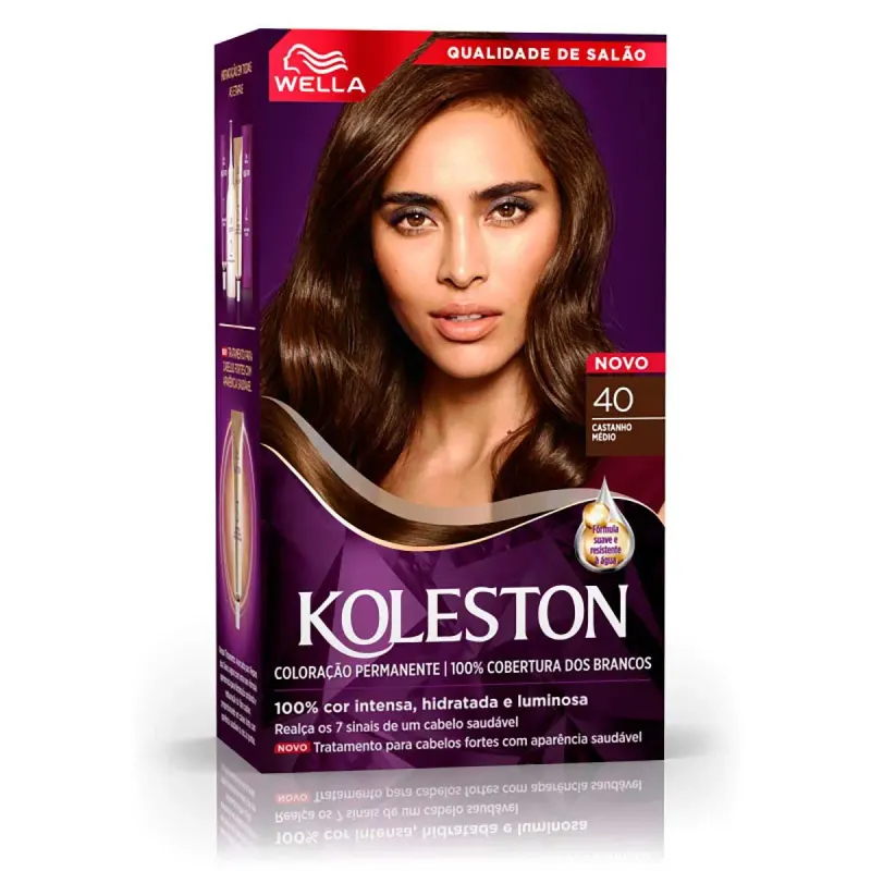 Tinta de Cabelo Permanente Koleston Creme - Castanho Médio