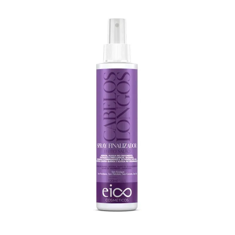 Spray Finalizador Cabelo Longo Eico Cabelos Longos 120ml