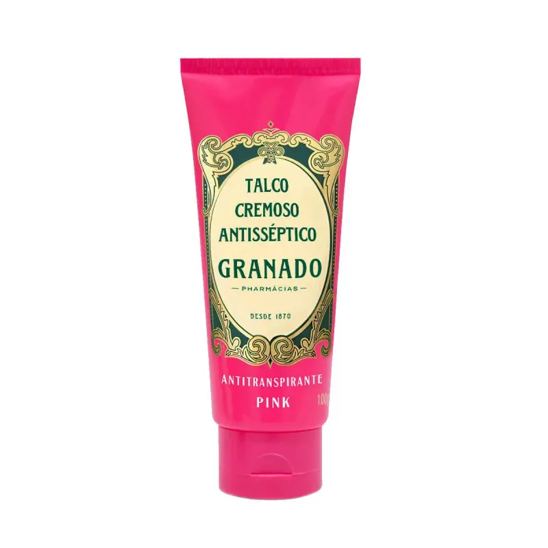 Talco Cremoso Antisséptico para Pés e Axilas Granado Pink com 100g
