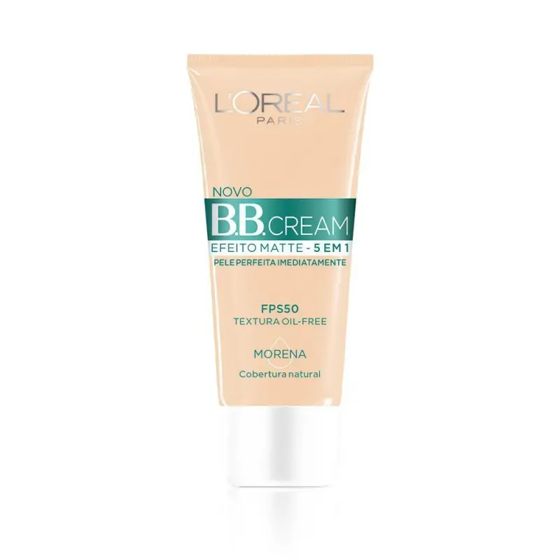 Base BB Cream L'Oréal Paris Efeito Matte 5 em 1 Cor Escura FPS 50 30ml