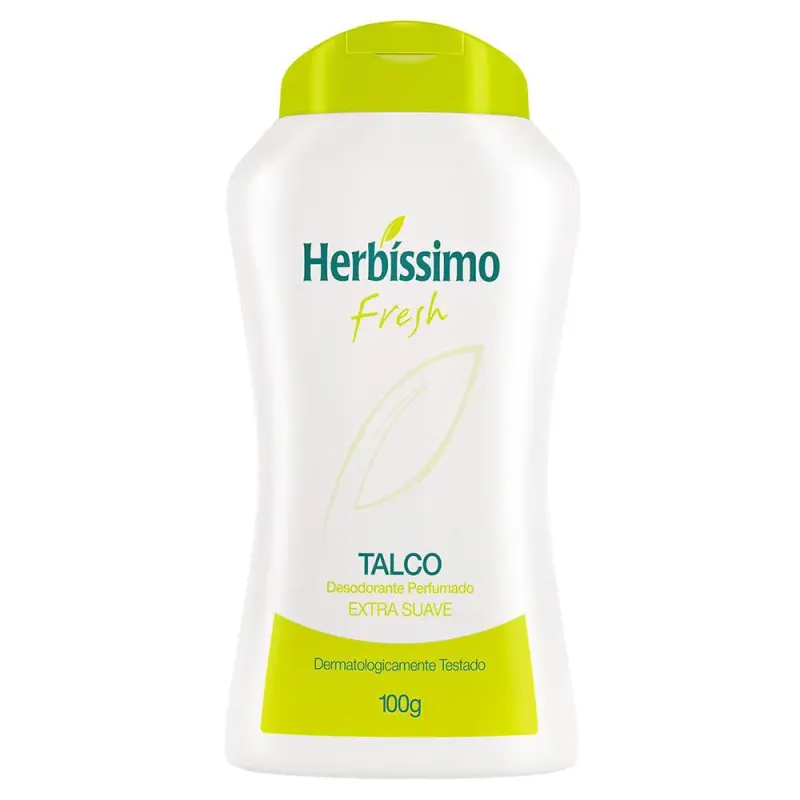 Talco Desodorante Perfumado Herbíssimo Fresh Extra Suave Adulto 100g
